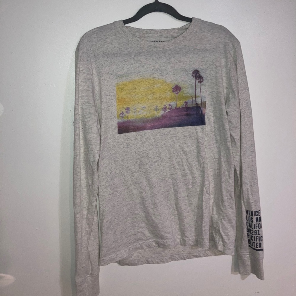 Grey Aeropostale Long Sleeve T-Shirt